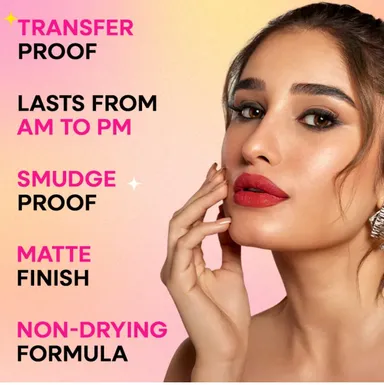 Nykaa Matte To Last Transferproof Liquid Lipstick Maharani 02 Deep Berry Plum Long Lasting Waterproof Smudge Proof High Pigment Velvet Matte Finish Lightweight Liquid Lip Colour for Indian Skin Tone Party Bridal Office Makeup India thumbnail 2