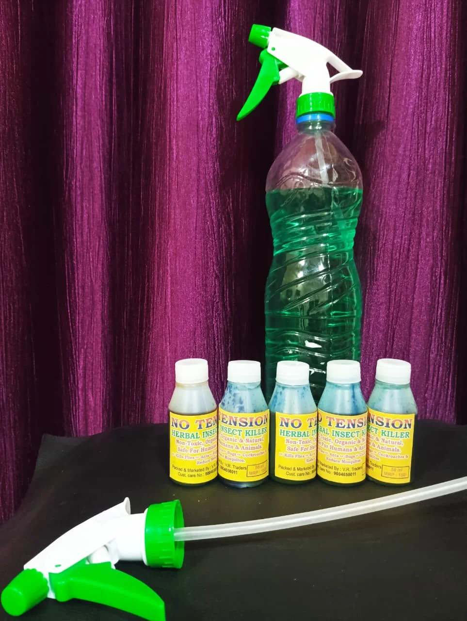Herbal Non Toxic Insect Killer Spray 1 Litre with Spray Bottle Natural Plant Based Mosquito Fly Ant Cockroach Repellent Safe Indoor Outdoor Pest Control Spray for Home Kitchen Bathroom Garden India image 1