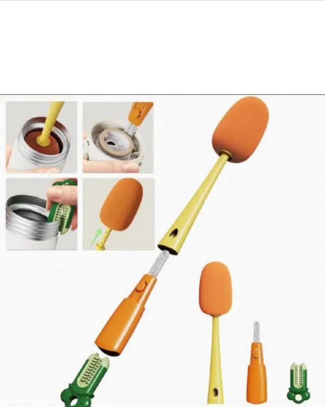 3 in 1 Clever Cleaner Multi-Purpose Household Cleaning Tool for Kitchen Bathroom Glass Car Interior Dust & Grease Removal Scrubber Scraper Portable Reusable Cleaning Gadget India image 2