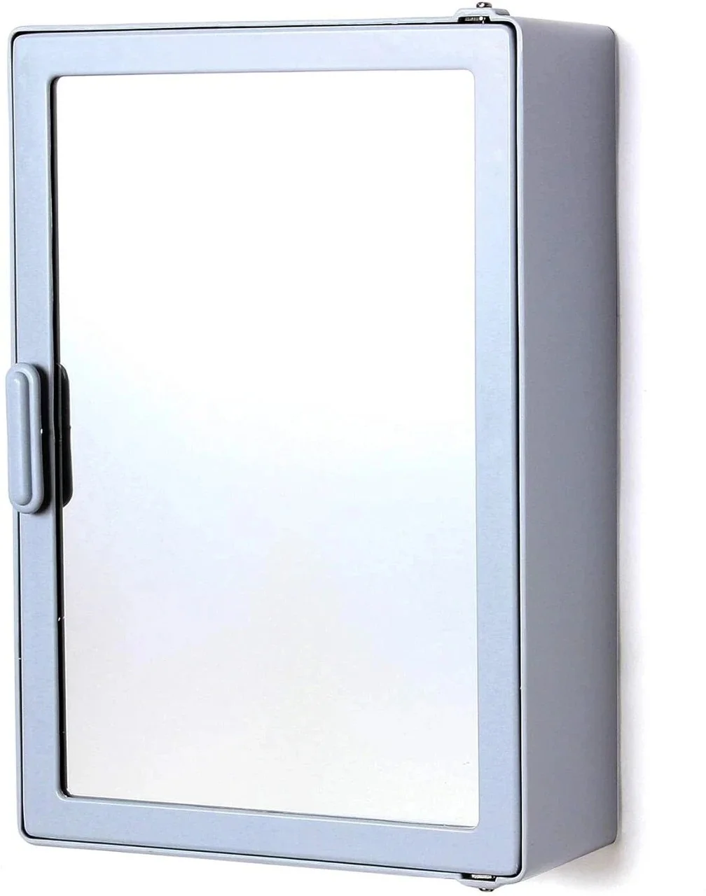 Epraiser Multiuse Wall Mounted Mirror Cabinet Storage Organiser Bathroom Kitchen Plastic 4 Shelf Space Saving Silver Utility Rack for Toiletries & Essentials image 2