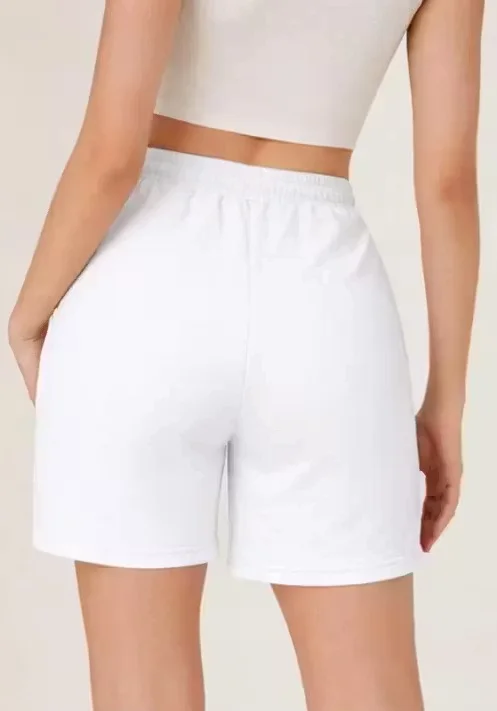 Women Stylish Lycra Shorts Stretchable High Waist Slim Fit Athletic Gym Yoga Running Cycling Shorts Comfortable Casual Summer Wear Activewear Shorts for Women India Daily Wear Fashion Shorts shorts M image 2