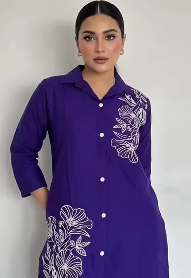Women Rayon Kurta Palazzo Co-ord Set Stylish Ethnic Cord Set for Ladies Printed Casual Festive Wear Comfortable Summer Kurti Palazzo Set India Nevey Blue L thumbnail 1