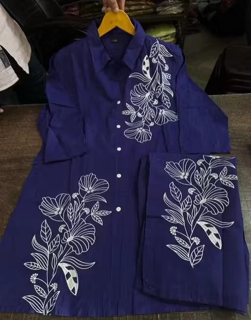 Women Rayon Kurta Palazzo Co-ord Set Stylish Ethnic Cord Set for Ladies Printed Casual Festive Wear Comfortable Summer Kurti Palazzo Set India Nevey Blue L image 4