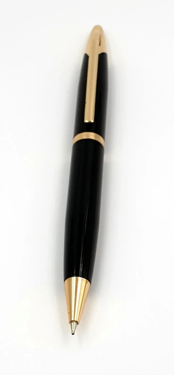 Epraiser Brass Expert Design Roller Ball Pen Glossy Black Finish with Gold Trim Premium Metal Writing Pen Blue Ink Gift Pen for Professionals Luxury Office Signature Pen image 2