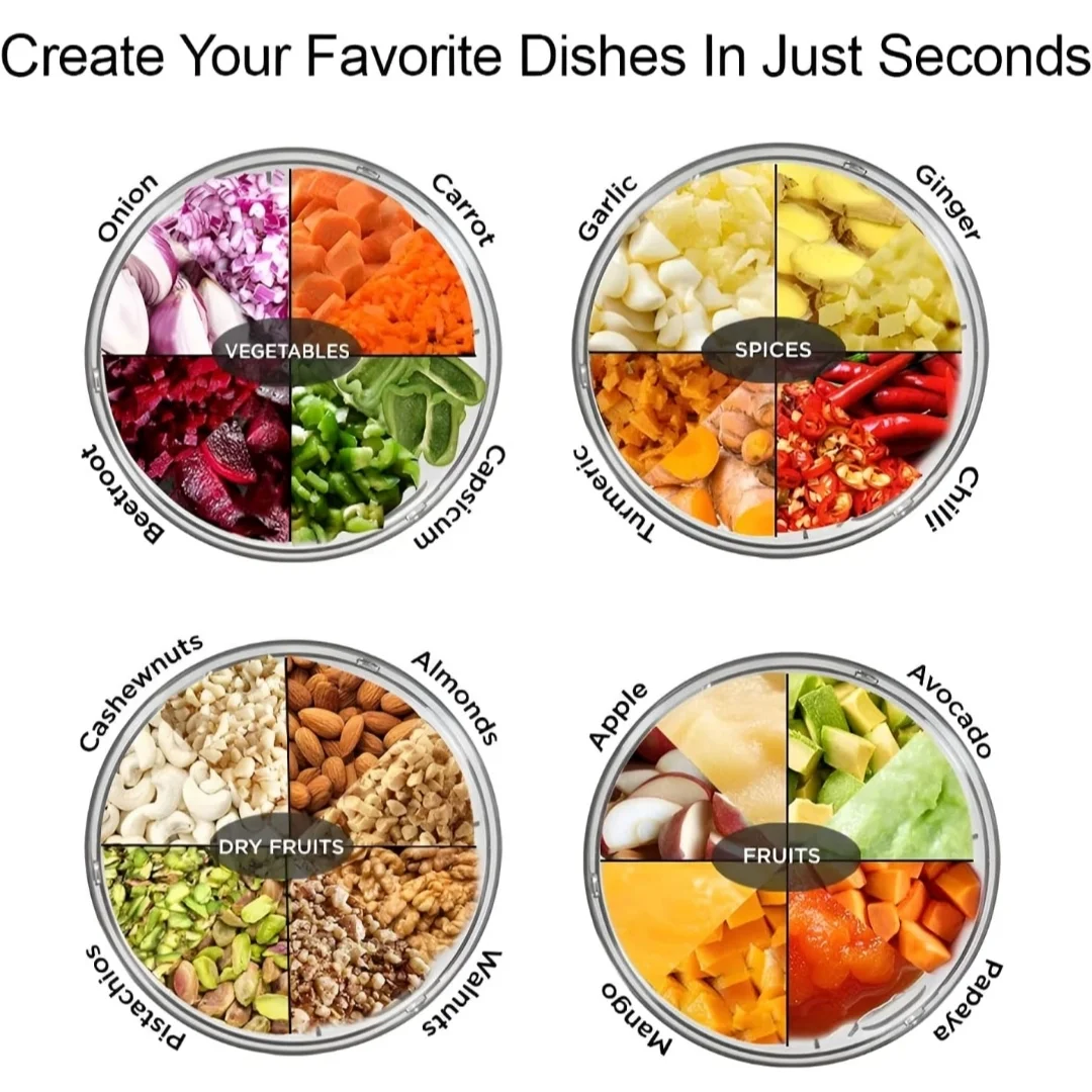 Manual Dori Chopper 500ml Vegetable Chopper Hand Pull String Chopper with 3 Stainless Steel Blades Multipurpose Kitchen Food Chopper for Onion Garlic Salad Vegetables Easy Fast Cutting Tool India image 2
