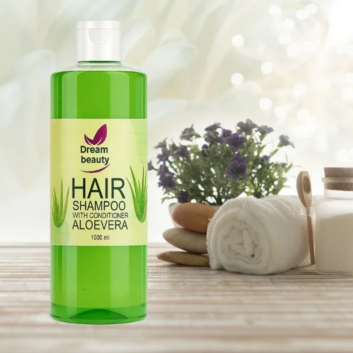Aloe Vera Hair Shampoo with Conditioner 1000ml Natural Herbal Anti Hair Fall Moisturising Dandruff Control Shampoo for Dry Damaged Hair Sulphate Free Paraben Free Hair Care for Men Women India image 2