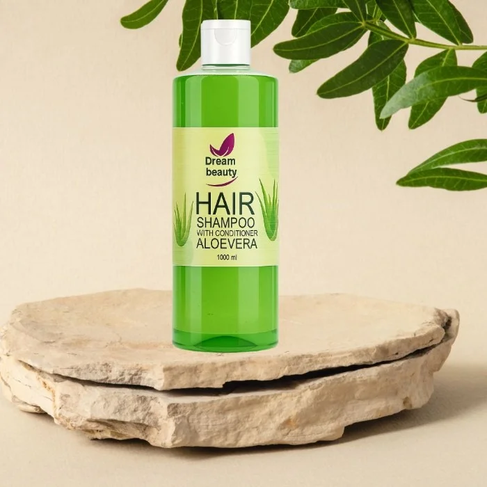Aloe Vera Hair Shampoo with Conditioner 1000ml Natural Herbal Anti Hair Fall Moisturising Dandruff Control Shampoo for Dry Damaged Hair Sulphate Free Paraben Free Hair Care for Men Women India image 3