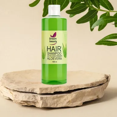 Aloe Vera Hair Shampoo with Conditioner 1000ml Natural Herbal Anti Hair Fall Moisturising Dandruff Control Shampoo for Dry Damaged Hair Sulphate Free Paraben Free Hair Care for Men Women India thumbnail 2