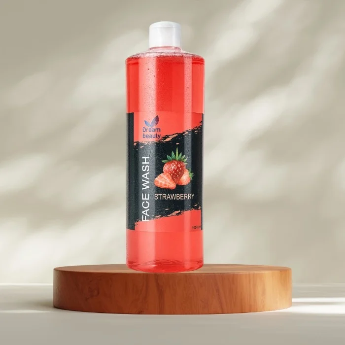 Dream Beauty Strawberry Face Wash 500ml Deep Cleansing Hydrating Face Cleanser for Oily Dry Skin Acne Control Glow Boosting Vitamin Enriched Gentle Daily Use Facewash India image 3