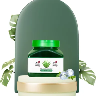 Dream Beauty Aloe Vera Gel 250ml for Face Hair Skin Hydration Brightening Anti Acne Natural Moisturiser Soothing Gel for Men Women Daily Use India thumbnail 2