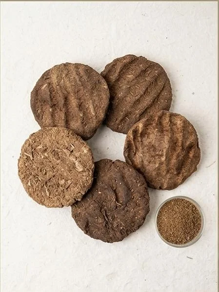 100% Pure Organic Cow Dung Cakes for Plants Home Gardening Natural Fertilizer Manure Pack of 10 Sun Dried Chemical Free Nutrient Rich Compost for Indoor Outdoor Plants Pooja Fuel Use image 2