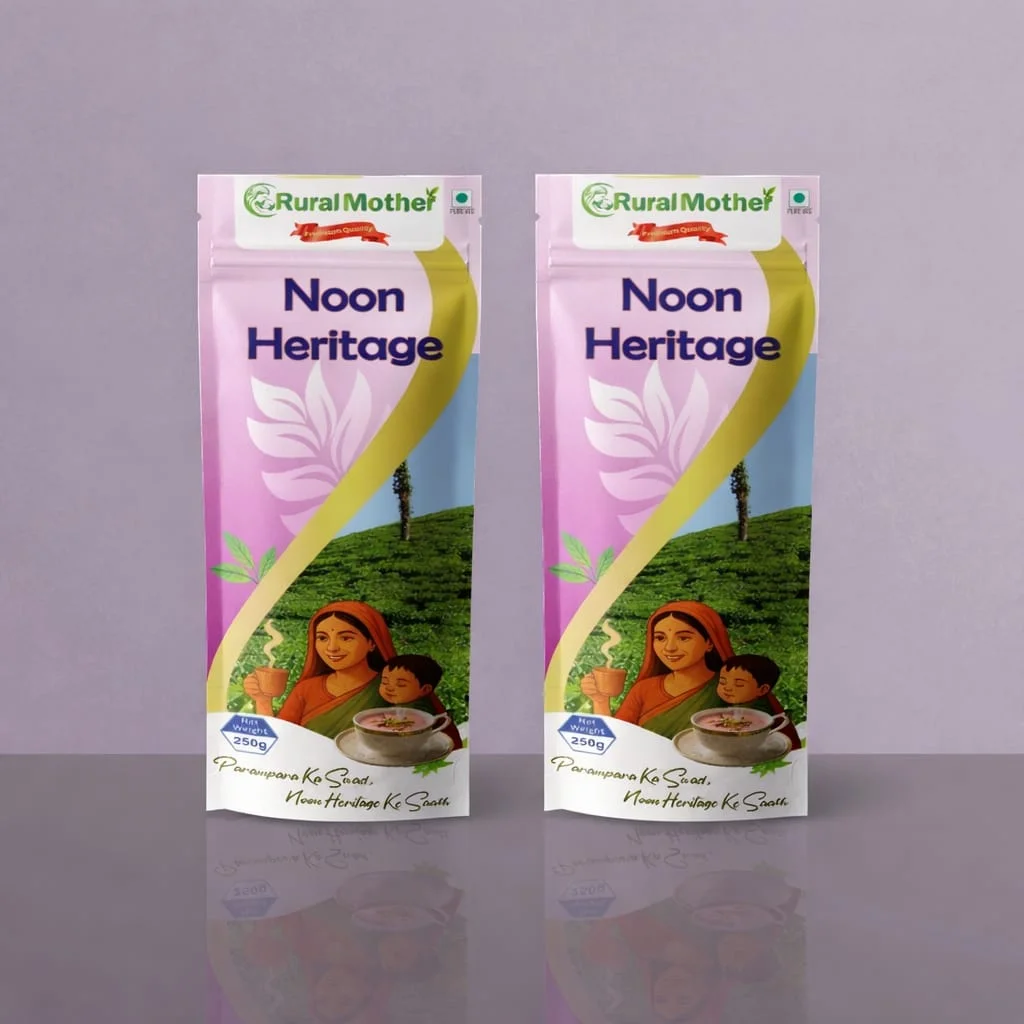 Rural Mother Noon Heritage Premium Kashmiri Noon Chai Pink Tea Salted Butter Tea Traditional Himalayan Tea Blend Authentic Noon Chai Powder for Home Cafe Use image 1