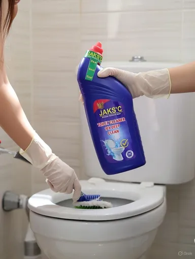 JAKS C 1 Litre Toilet Cleaner Powerful Bathroom Hygiene Liquid for Deep Cleaning Removes Tough Stains Germs Limescale Hard Water Marks and Bad Odor for Sparkling Fresh Toilet Bowl Cleaning India thumbnail 3