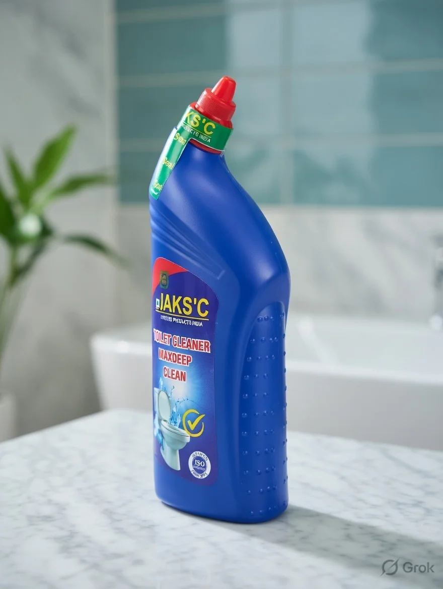 JAKS C 1 Litre Toilet Cleaner Powerful Bathroom Hygiene Liquid for Deep Cleaning Removes Tough Stains Germs Limescale Hard Water Marks and Bad Odor for Sparkling Fresh Toilet Bowl Cleaning India image 1