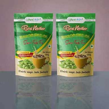 Rural Mother Victoria Fall Elaichi Chai Premium Cardamom Tea Strong Indian Milk Chai Aromatic Blend Daily Use Fresh Loose Tea for Home Office Cafe India thumbnail 0