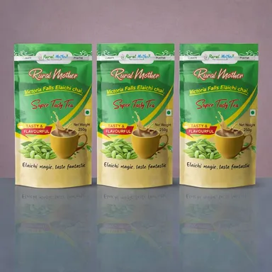 Rural Mother Victoria Fall Elaichi Chai Premium Cardamom Tea Blend Strong Aromatic Indian Masala Chai Loose Leaf Dust Tea Refreshing Daily Milk Tea for Home Cafe Use thumbnail 0