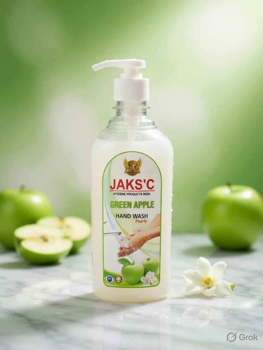 JAKS'C Green Apple Pearly Hand Wash 500ml | Antibacterial Liquid Hand Wash| Gentle Skin Cleansing Formula| Removes Germs & Dirt, Refreshing Green Apple Fragrance for Daily Hygiene Care image 2