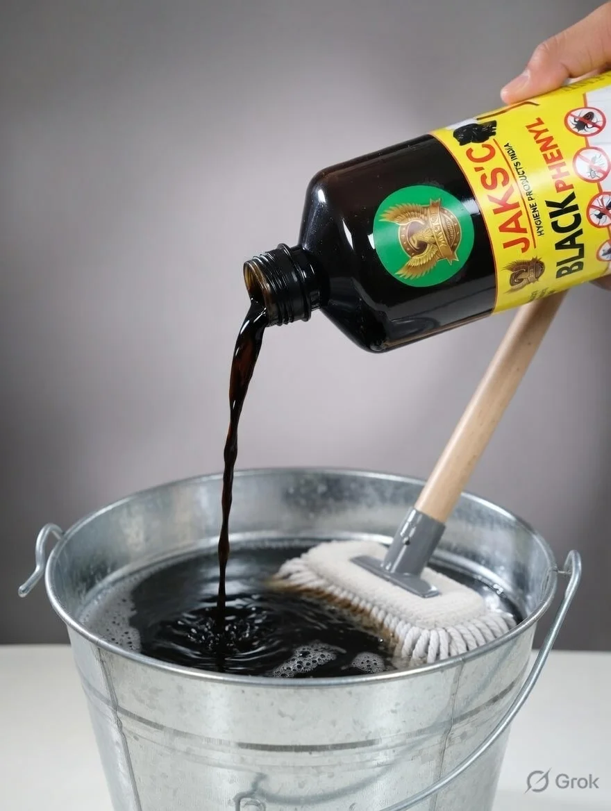 AKS'C Black Phenyl 500ml |Powerful Floor Cleaner & Disinfectant, Strong Germ Kill Formula for Home Hygiene| Removes Dirt, Bad Odour & Leaves Long Lasting Fresh Clean Surfaces image 3
