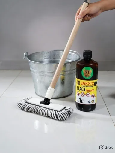 AKS'C Black Phenyl 500ml |Powerful Floor Cleaner & Disinfectant, Strong Germ Kill Formula for Home Hygiene| Removes Dirt, Bad Odour & Leaves Long Lasting Fresh Clean Surfaces thumbnail 3