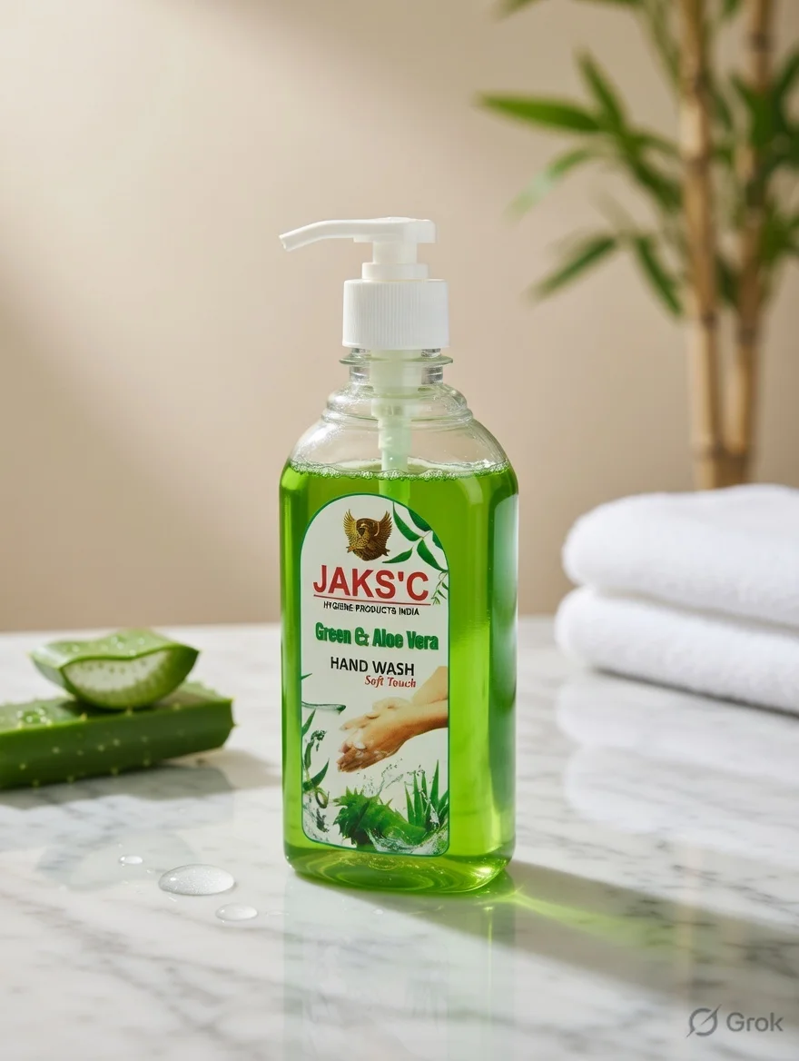  JAKS'C Neem & Aloe Vera Hand Wash 500ml |Soft Touch Natural Antibacterial Liquid Hand Soap| Germ Protection Formula with Moisturising Care for Daily Hygiene and Skin Safety image 2