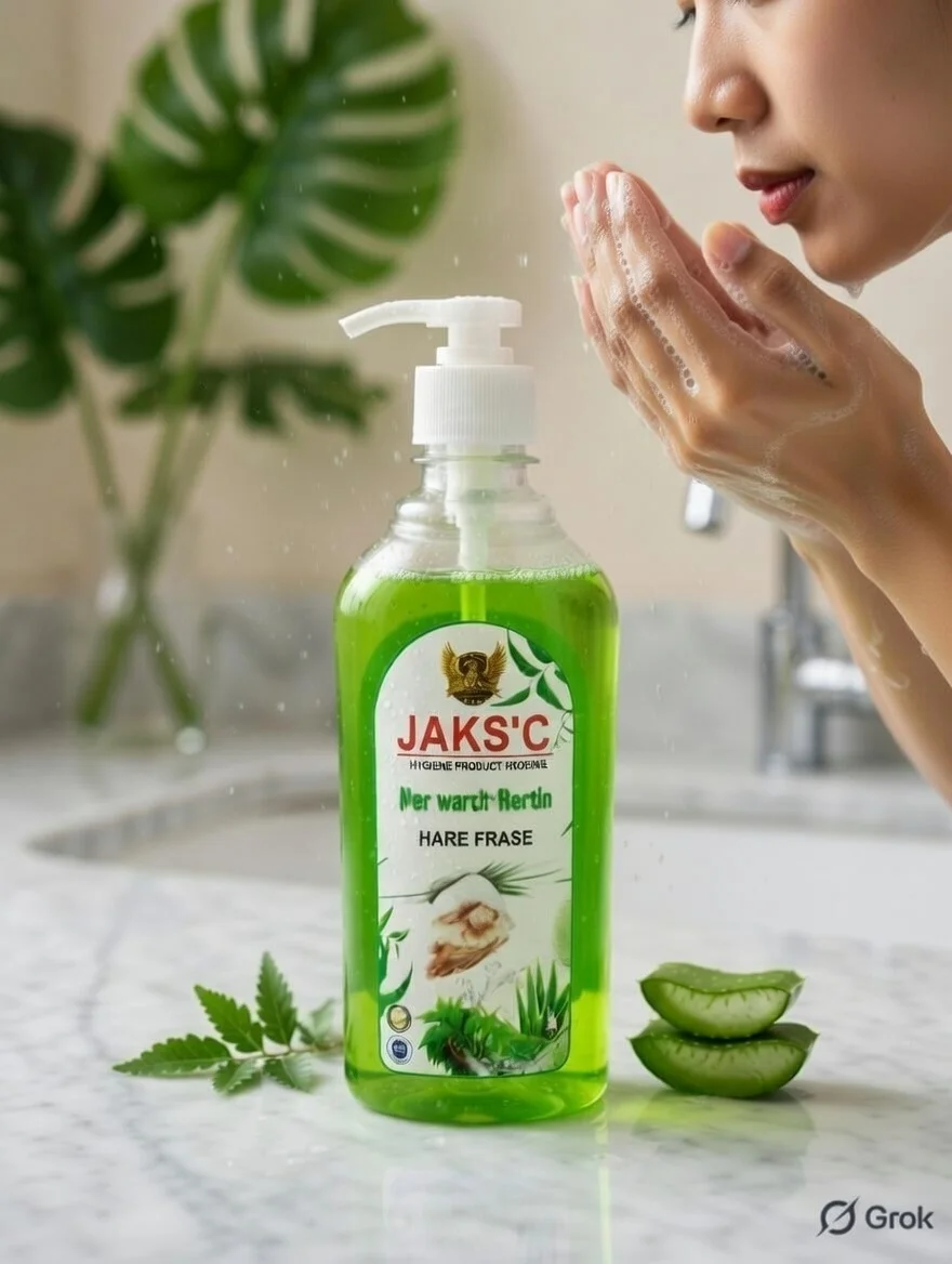  JAKS'C Neem & Aloe Vera Hand Wash 500ml |Soft Touch Natural Antibacterial Liquid Hand Soap| Germ Protection Formula with Moisturising Care for Daily Hygiene and Skin Safety image 3