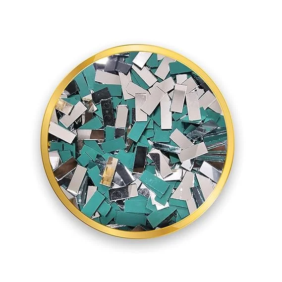 Rectangle Craft Mirror Pieces 200 Pack for Lippan Art Mud Art Mandala Art Fabric Craft Jewellery Making Rectangular Glass Mirrors for DIY Decoration India image 2