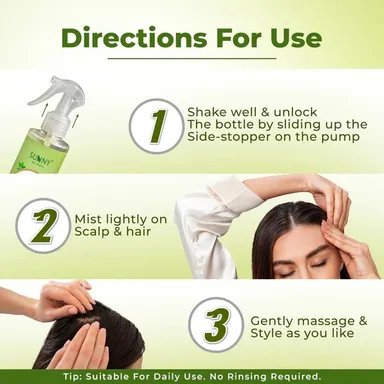 Rosemary Methi Water Hair Spray 200 ML Natural Herbal Hair Growth Tonic for Hair Fall Control Dandruff Reduction Scalp Nourishment Strengthening Hair Spray with Rosemary Fenugreek Extract Leave-In Hair Mist for Men Women India thumbnail 2