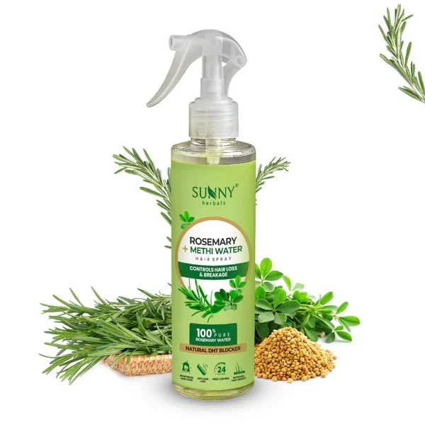 Rosemary Methi Water Hair Spray 200 ML Natural Herbal Hair Growth Tonic for Hair Fall Control Dandruff Reduction Scalp Nourishment Strengthening Hair Spray with Rosemary Fenugreek Extract Leave-In Hair Mist for Men Women India image 1