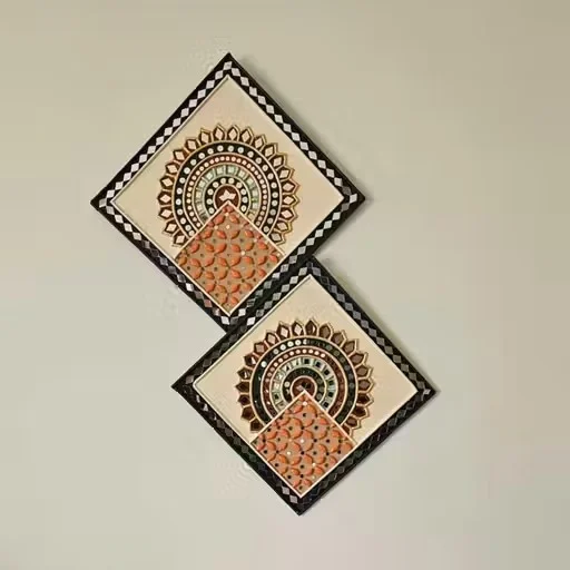Square Real Glass Craft Mirrors 500 Pieces for Lippan Art, Mud Work, Mandala Art, Embroidery, DIY Craft Decoration, Mosaic Mirror Tiles for Wall Decor & Jewellery Making India image 2