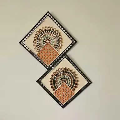  Square Real Glass Craft Mirrors 500 Pieces for Lippan Art, Mud Work, Mandala Art, Embroidery, DIY Craft Decoration, Mosaic Mirror Tiles for Wall Decor & Jewellery Making India thumbnail 1