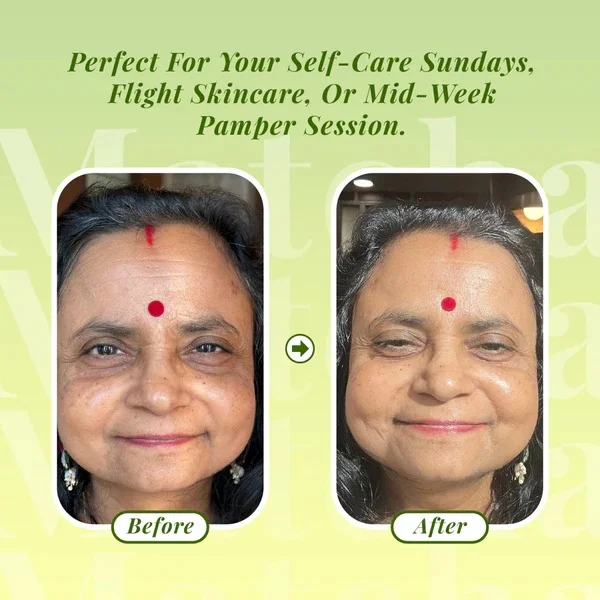 Matcha Miracle Sheet Mask Green Tea Antioxidant Hydrating Brightening Facial Sheet Mask with Matcha Extract Hyaluronic Acid Niacinamide for Acne Prone Dull Skin Instant Glow Refresh Spa Care Treatment Face Mask India image 5