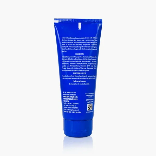 Glamour Cream for Men 100gms Skin Brightening Moisturising Face Cream for Men with Oil Control Hydration Daily Use Anti Dullness Fairness Enhancing Cream for Men for All Skin Types India Grooming Skincare image 2