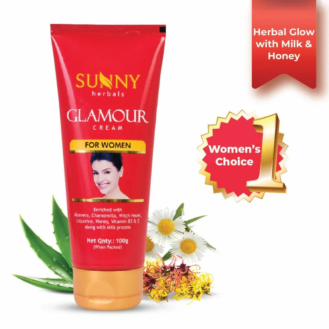 Glamour Cream for Women 100g Skin Brightening Moisturising Face Cream for Women Hydrating Daily Use Anti Dullness Glow Enhancing Lightweight Non Greasy Face Cream for All Skin Types Women Skincare India image 2