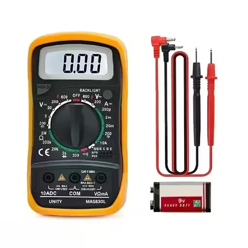 UNITY MAS830L Digital Multimeter Kit with NCV Non Contact Voltage Detection Overload Protection AC DC Voltage Current Resistance Continuity Tester for Electricians Home Use India image 2
