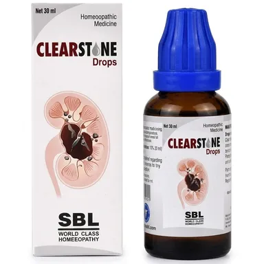 SBL Clearstone Drops 30ml Homeopathic Kidney Stone Support Formula for Urinary Tract Health Pain Relief Support Natural Stone Dissolution Aid Urine Flow Improvement Drops for Men Women India thumbnail 2