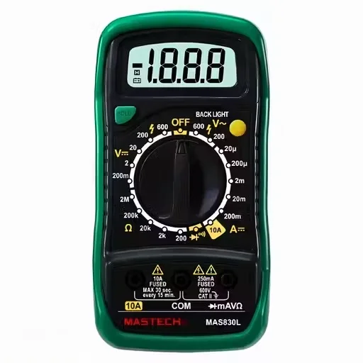 Mastech MAS830L Digital Multimeter with NCV Non Contact Voltage Detection Overload Protection Voltage Current Resistance Continuity Tester Electrical Measuring Device Kit image 2