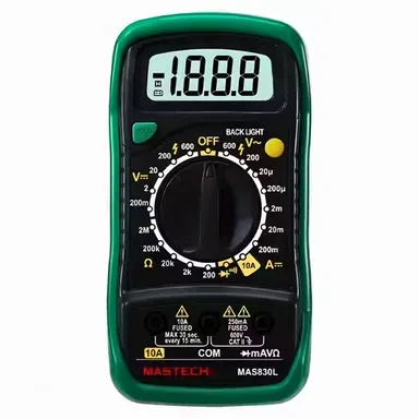 Mastech MAS830L Digital Multimeter with NCV Non Contact Voltage Detection Overload Protection Voltage Current Resistance Continuity Tester Electrical Measuring Device Kit thumbnail 1
