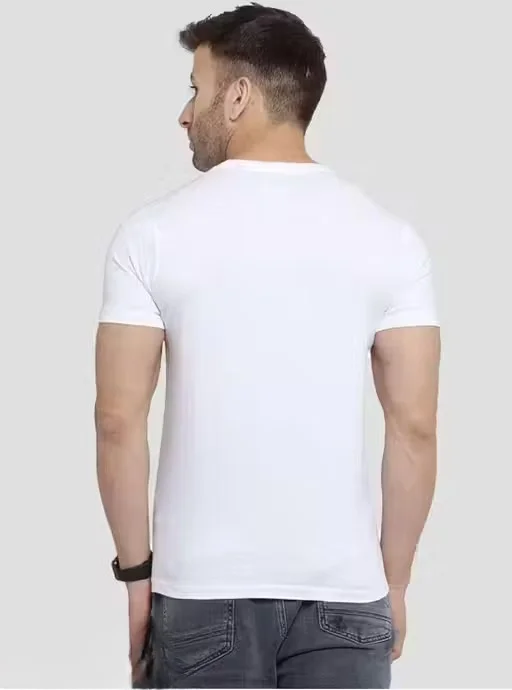 SST Fashion Premium White Zigzag Design Printed Polyester T-Shirt for Men & Women Casual Streetwear Lightweight Breathable Stylish Daily Wear Tee White  S image 2