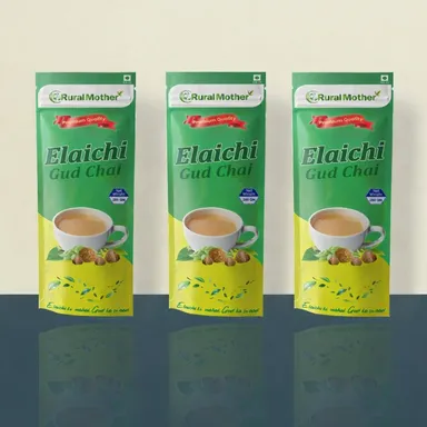Rural Mother Elaichi Gud Chai 250g Natural Cardamom Jaggery Tea Premium Desi Masala Tea Immunity Boosting Herbal Blend Chemical Free Indian Traditional Tea thumbnail 0