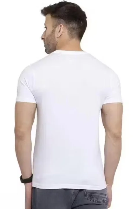 Premium White Polyester T-Shirt for Men and Boys | Stylish Lightweight Breathable Quick Dry Round Neck Casual Wear Gym Sports Fashion Everyday Comfort Tee White XXL image 2