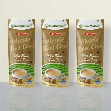 Rural Mother Masala Gud Chai Traditional Jaggery Spiced Tea Blend Natural Healthy Indian Beverage thumbnail 0