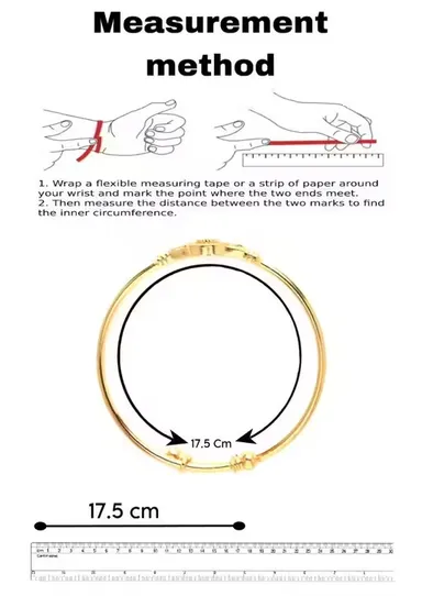 Princess Beautiful Gold Plated Kadli Style Adjustable Bracelet & Bangles Set for Women and Girls Traditional Designer Alloy Brass Chunky Shimmering Fashion Jewellery for Daily Wear Wedding Party Ethnic Look India Bracelet  2.2  thumbnail 2