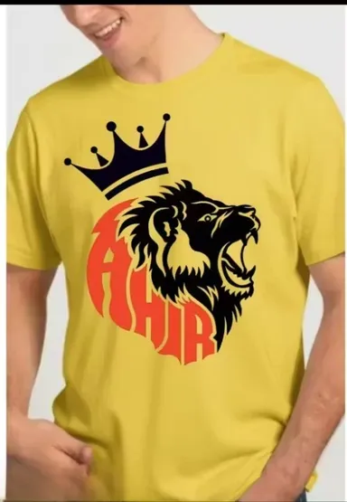 SST Fashion Yellow Red Line Abstract Stripe Designer Printed Polyester Premium Casual T-Shirt for Men & Boys Stylish Streetwear Daily Wear Soft Breathable Summer Outfit Yellow, Red M thumbnail 0