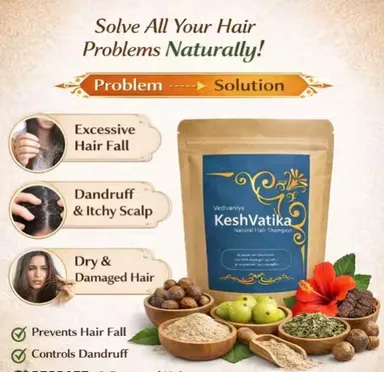 Natural Herbal Hair Wash Powder Amla Reetha Shikakai Mix Ayurvedic Shampoo Powder for Men Women Chemical Free Organic Hair Cleanser for Soft Smooth Strong Dandruff Control Hair Care India thumbnail 1
