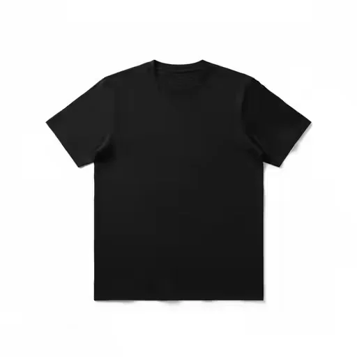 Fydpremium Premium Cotton Regular Fit T-Shirt for Men Breathable Soft Fabric Casual Wear Half Sleeve Solid Crew Neck Summer Daily Wear Tee India Black XL image 1
