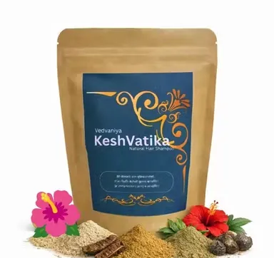 Keshvatika Natural Herbal Hair Shampoo Powder 250g Amla Reetha Shikakai Hibiscus Bhringraj Ayurvedic Hair Wash Powder for Hair Fall Control Hair Growth Dandruff Free Chemical Free Hair Cleanser for Men Women India thumbnail 0