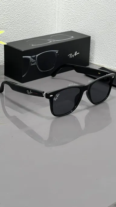 Black Ray-Ban Sunglasses for Men & Women Premium UV Protection Stylish Black Frame Designer Eyewear for Driving Travel Daily Fashion Wear thumbnail 1