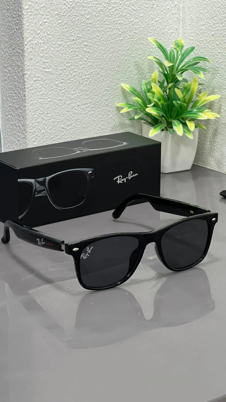 Black Ray-Ban Sunglasses for Men & Women Premium UV Protection Stylish Black Frame Designer Eyewear for Driving Travel Daily Fashion Wear image 4