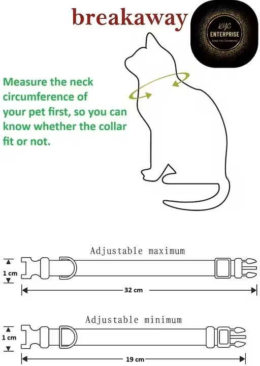 KYC Pack of 3 Nylon Breakaway Cat and Small Dog Collars Bone Printed Adjustable Safety Collars with Bell for Kittens Puppies Small Pets Durable Lightweight Pet Accessories Set image 4