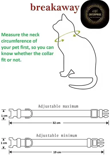 KYC Pack of 3 Nylon Breakaway Cat and Small Dog Collars Bone Printed Adjustable Safety Collars with Bell for Kittens Puppies Small Pets Durable Lightweight Pet Accessories Set thumbnail 3